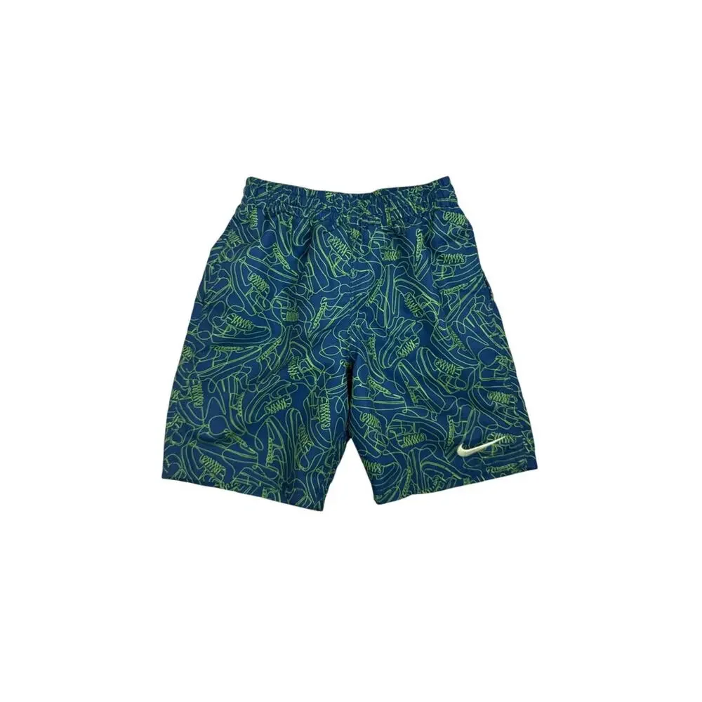 Nike Swim Green Blue Board Shorts Lined Bathing Suit Youth Small (8)